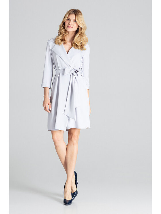FIGL FIGL Sukienka codzienna M680 Szary Regular Fit