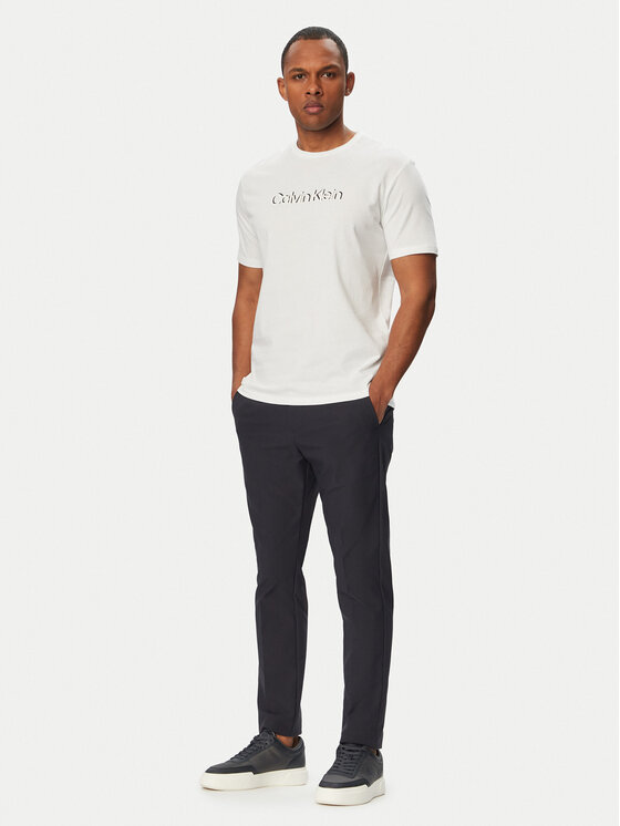 Calvin Klein Calvin Klein Marškinėliai SS 30s EU LV04LG809G Balta Slim Fit