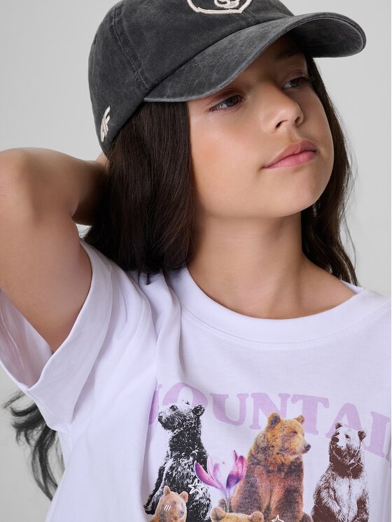 4F 4F T-Shirt 4FJKAW26TTSHF4426-10S Biały Boxy Fit