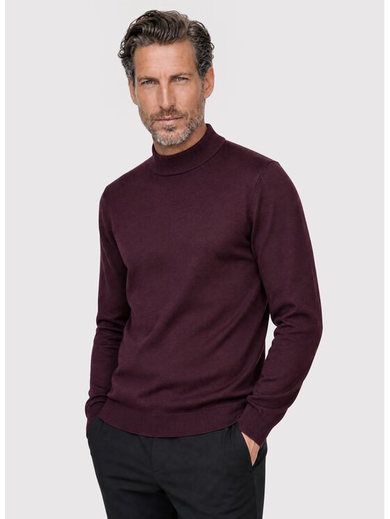 Pako Lorente Pako Lorente Sweter P26WN-2X-015 Bordowy Classic Fit