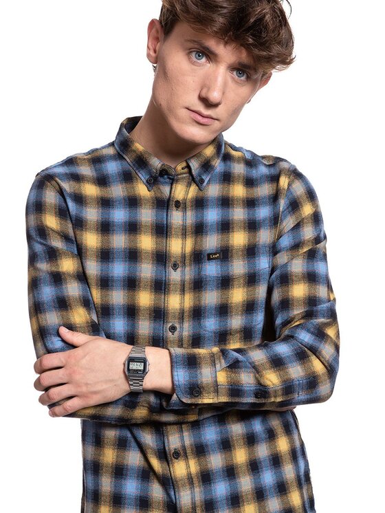 Lee Lee Camicia BUTTON DOWN Blu Regular Fit