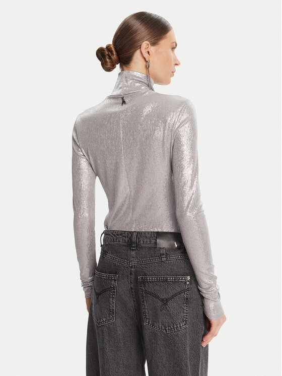 Patrizia Pepe Patrizia Pepe Bodijs 8M1751 J276 Sudraba Regular Fit