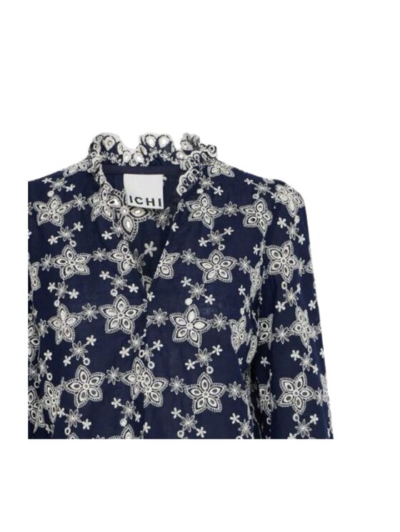 ICHI ICHI Πουκάμισο Camicia ihfluna ls Μπλε Regular Fit