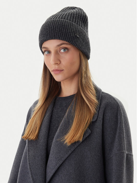 Calvin Klein Calvin Klein Шапкa Ck Metal Wool Beanie LV04D8032G Сірий