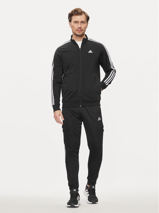 adidas adidas Mikina Essentials Warm-Up 3-Stripes H46099 Černá Regular Fit
