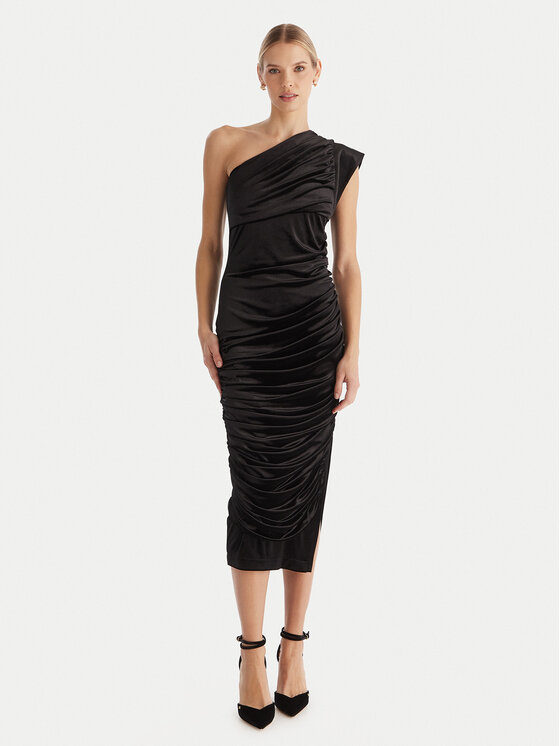Babylon Babylon Koktejlové šaty MF0219 Černá Slim Fit
