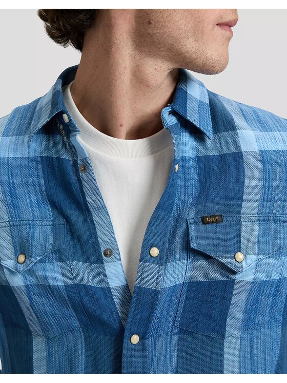 Lee Lee Koszula CLEAN WESTERN SHIRT Niebieski Regular Fit