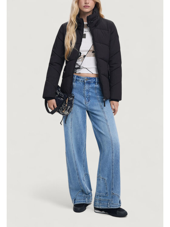 Desigual Desigual Giubbotto invernale PADDED_BELT Nero Casual Fit