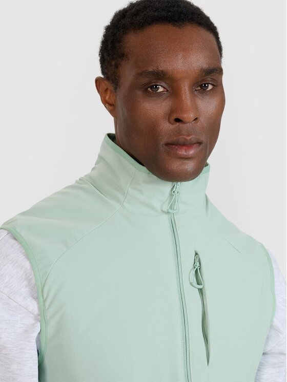 4F 4F Gilet 4FWSS25TVJAM194-47S Verde Regular Fit
