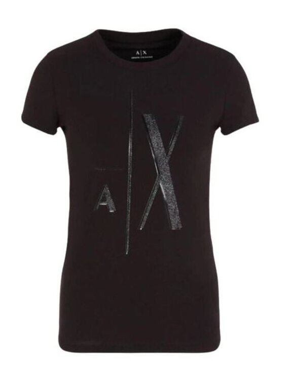 Armani Exchange Armani Exchange Tričko 6RYT50 YJC7Z 1200 Čierna Regular Fit