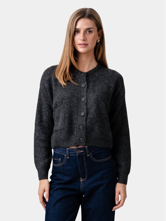 TeeShoppen TeeShoppen Kardigan 'Basic Collection' Zielony Regular Fit