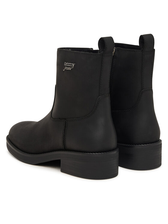 Tommy Jeans Tommy Jeans Botki Tjw Soft Sole Chelsea Boots Lth EN0EN03080 Czarny