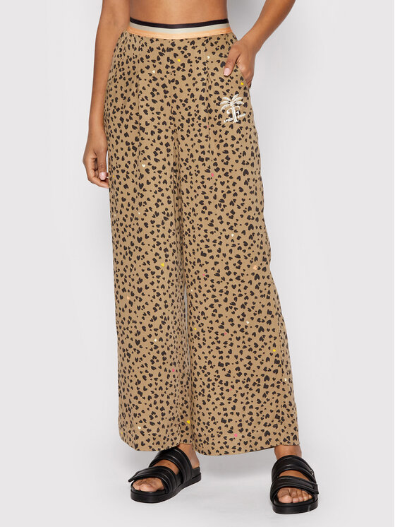 Pantaloni di tessuto Olo Marrone Relaxed Fit