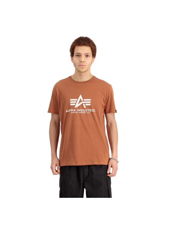 Alpha Industries Alpha Industries T-Shirt AI.100501-709-XXL Brązowy Basic Fit
