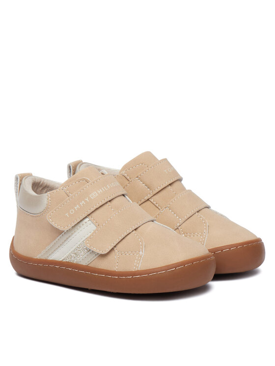 Tommy Hilfiger Tommy Hilfiger Sneakersy Mid Cut Velcro Sneaker T1AH-35068-0315A360 Beżowy jasny