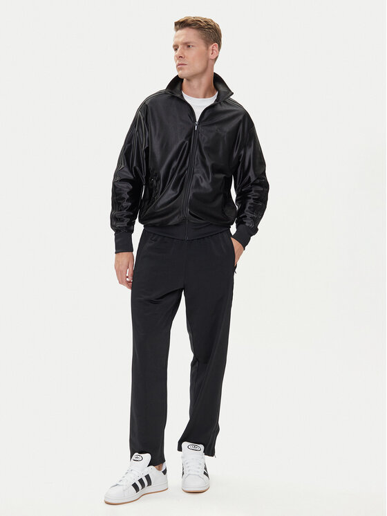 adidas adidas Bluză Firebird Metallic JW5960 Negru Loose Fit
