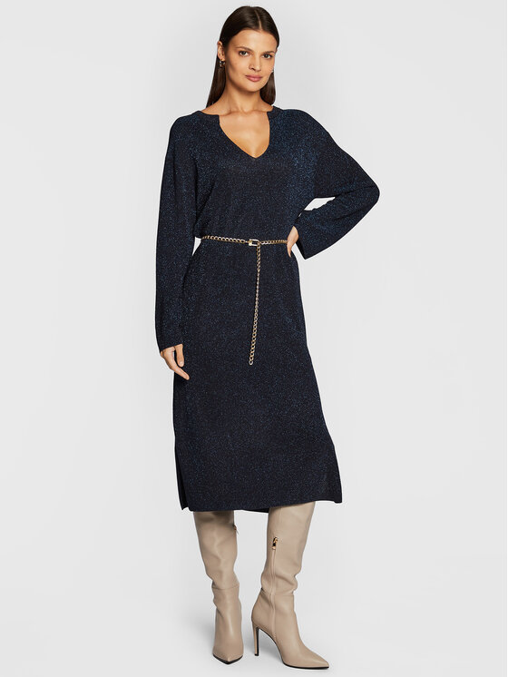 Marella Rochie tricotată Nadir 33260227 Bleumarin Regular Fit 33260227 imagine noua
