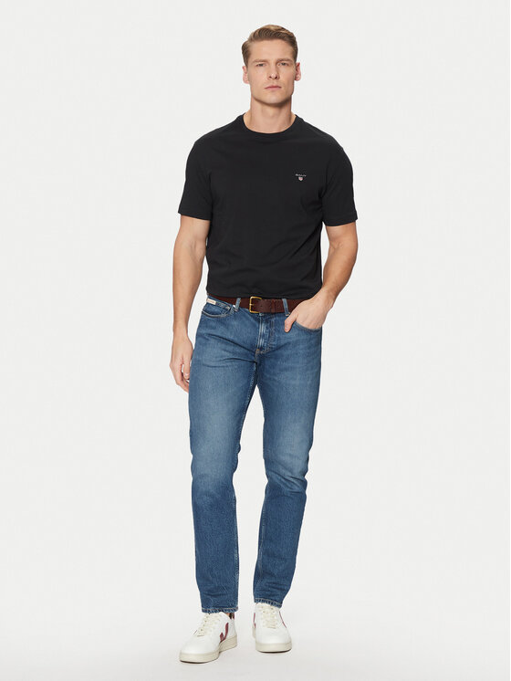 Gant Gant T-Shirt Original Shield 2003295 Černá Regular Fit