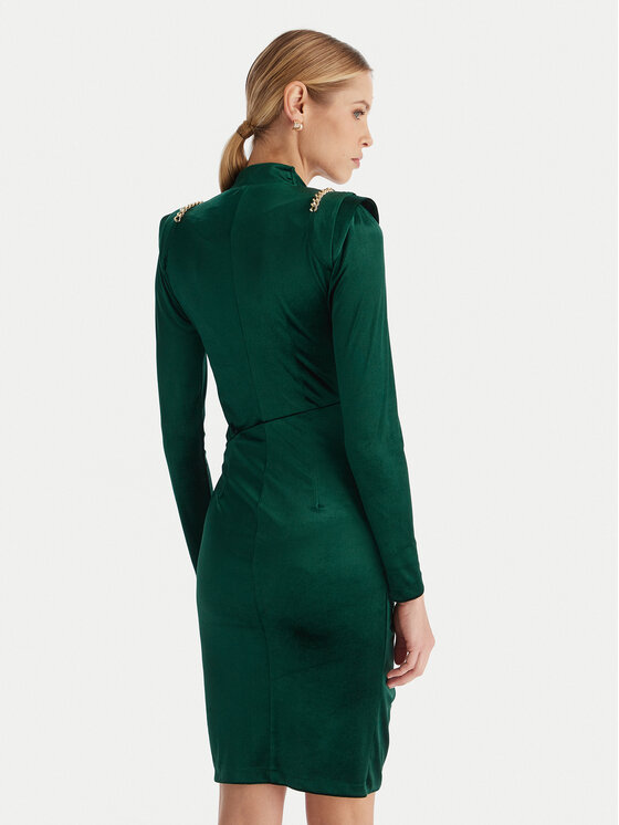 Babylon Babylon Φόρεμα κοκτέιλ MF204C Πράσινο Slim Fit