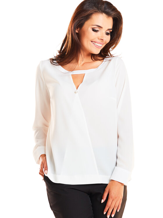 Awama Awama Koszula A251 Écru Basic Fit