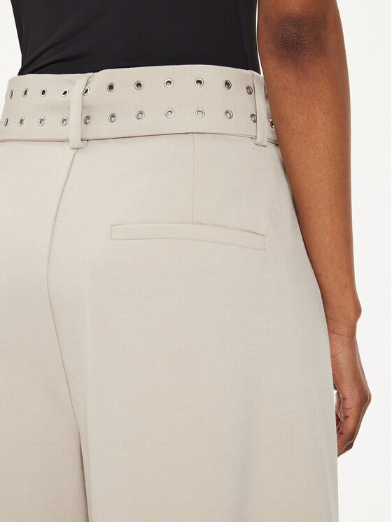 Gestuz Gestuz Riidest püksid Editha 10908856 Beež Relaxed Fit