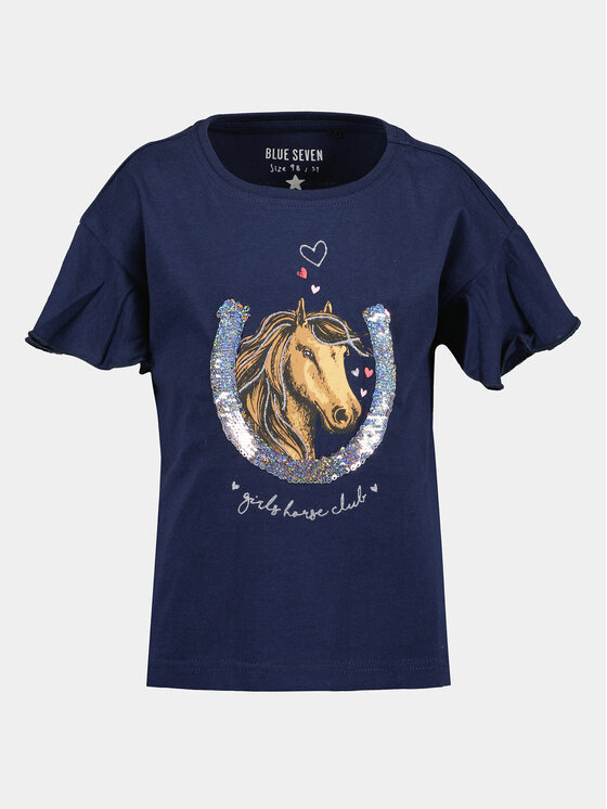 Blue Seven Blue Seven Тишърт 702305 X Тъмносин Regular Fit