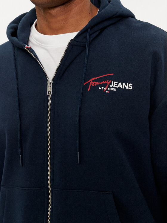 Tommy Jeans Sweatshirt Color Pop Spray DM0DM18631 Dunkelblau Relaxed Fit Modivo