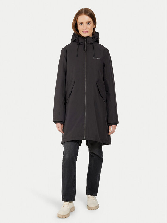 Didriksons Didriksons Parka Fia 505372 Fekete Relaxed Fit