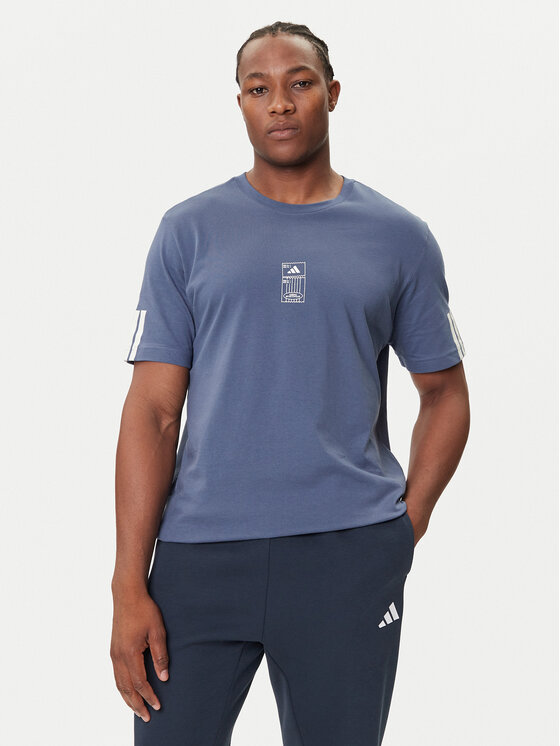 adidas Tricou Stadium Ticket JM6472 Albastru Loose Fit | Modivo.ro