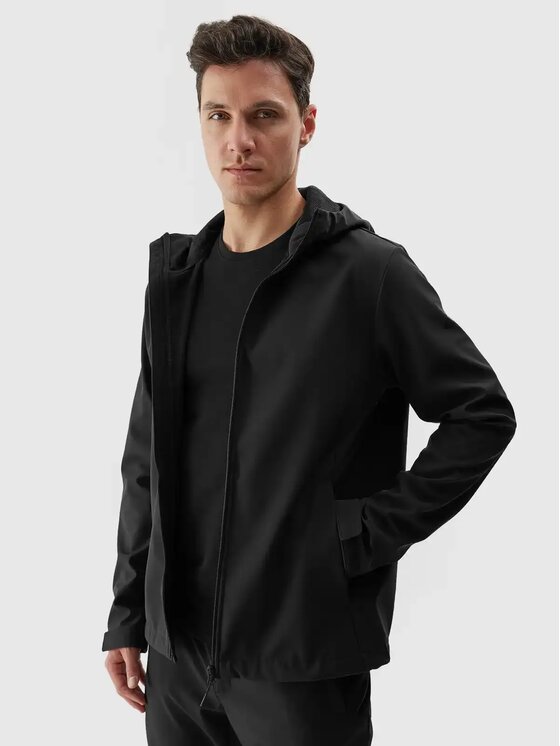 4F 4F Giacca softshell 4FWAW24TSOFM283-20S Nero Regular Fit