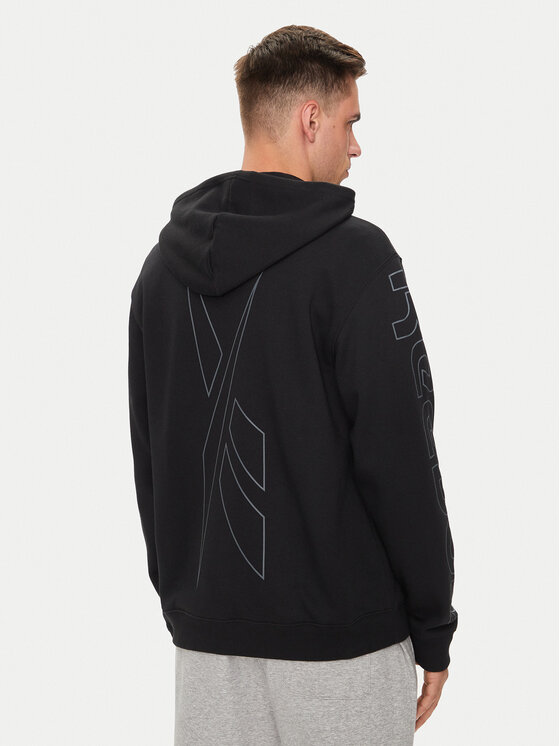 Reebok Reebok Μπλούζα Logo Mash Up 100075616 Μαύρο Relaxed Fit