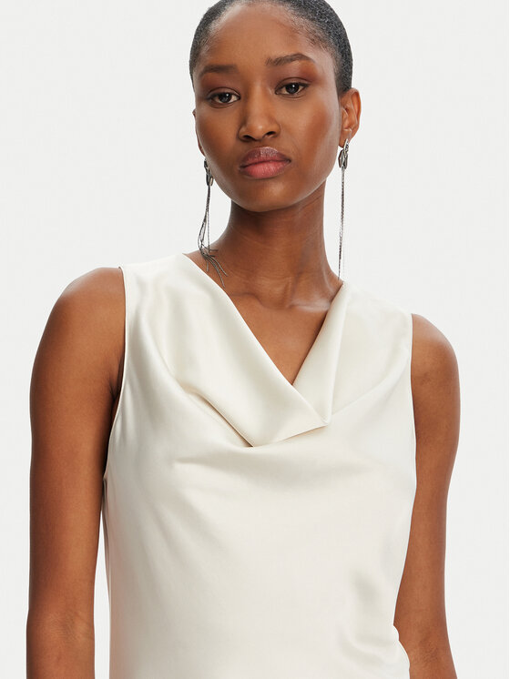 Patrizia Pepe Patrizia Pepe Sukienka koktajlowa 2A2878/A563-B823 Écru Regular Fit