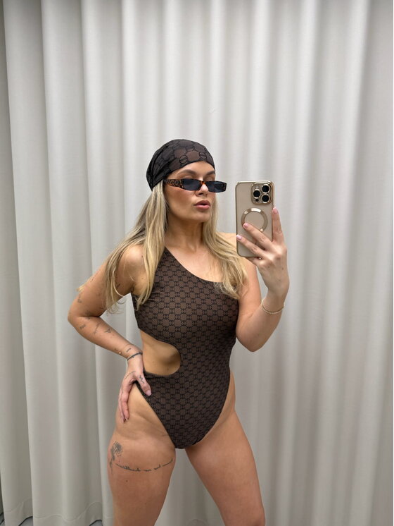 Magda Matyja Magda Matyja Body NAOMI SWIMSUIT Brązowy