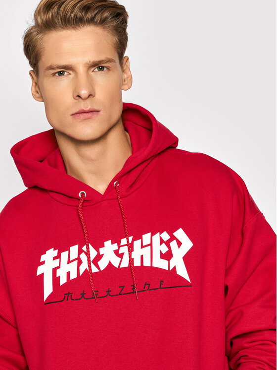 Thrasher Thrasher Sweatshirt Hood Godzilla 102020387 Rot Regular Fit