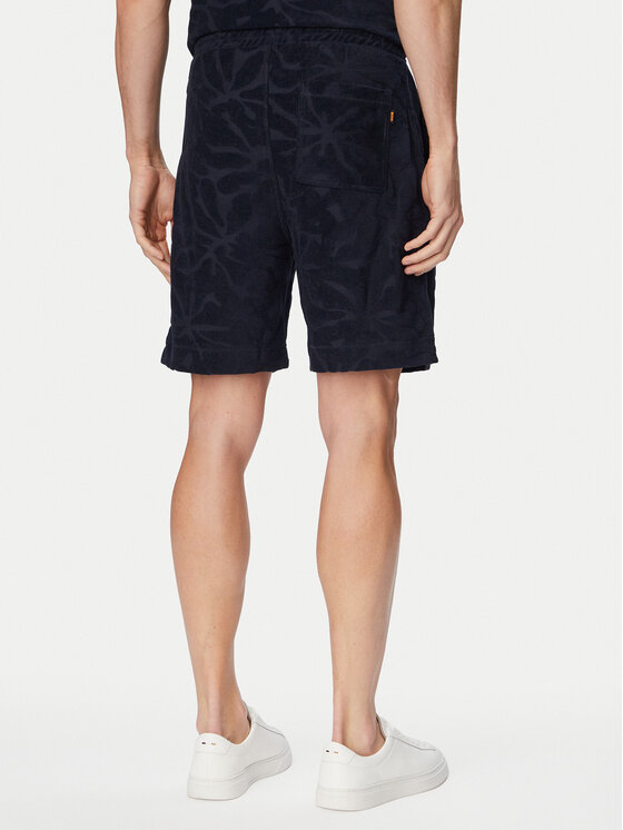 BOSS BOSS Pantaloni scurți sport Se_Flower 50566816 Bleumarin Regular Fit