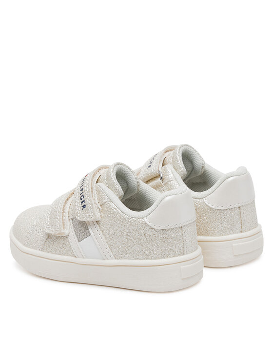 Tommy Hilfiger Tommy Hilfiger Tenisice Flag Low Cut Velcro Sneaker T1A9-33726-0375 M Écru