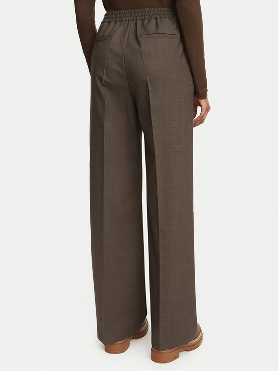 Weekend Max Mara Weekend Max Mara Kalhoty z materiálu Petra 2625136052 Hnědá Regular Fit