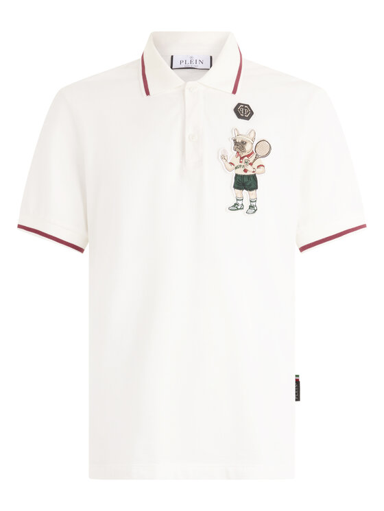 PHILIPP PLEIN PHILIPP PLEIN Polo 30555 Biały Slim Fit