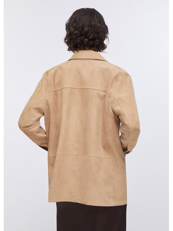 Liu Jo Liu Jo Kurtka skórzana CA6153P0382P9574 Beżowy Loose Fit