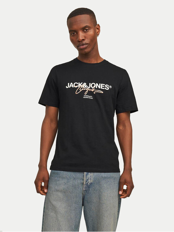 Jack&Jones T-krekls Joraruba 12255452 Melns Standard Fit