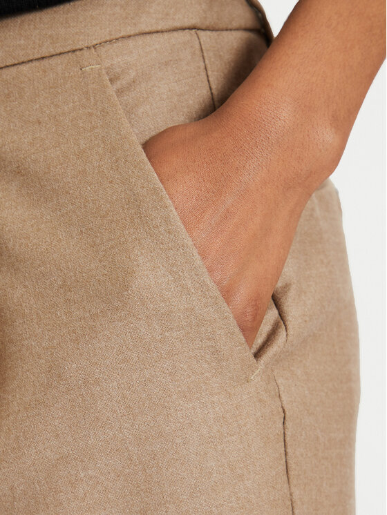 Weekend Max Mara Weekend Max Mara Штани з тканини Caldaia 2425136132 Бежевий Regular Fit
