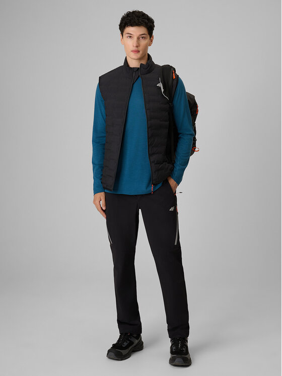 4F 4F Koszulka techniczna TREKKING Turkusowy Regular Fit