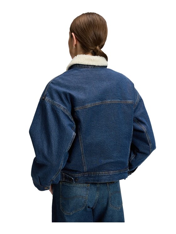 Lee Lee Kurtka jeansowa 112385716 Granatowy Relaxed Fit