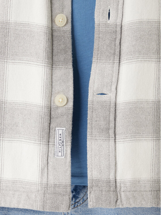 Tommy Hilfiger Tommy Hilfiger Košile Flannel MW0MW40483 Šedá Regular Fit
