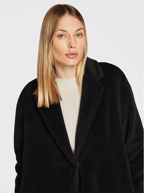 Cappotto di lana CTD222W235 Blu scuro Regular Fit