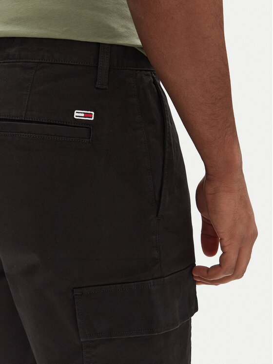 Tommy Jeans Tommy Jeans Šortky z materiálu Scanton DM0DM21949 Černá Regular Fit