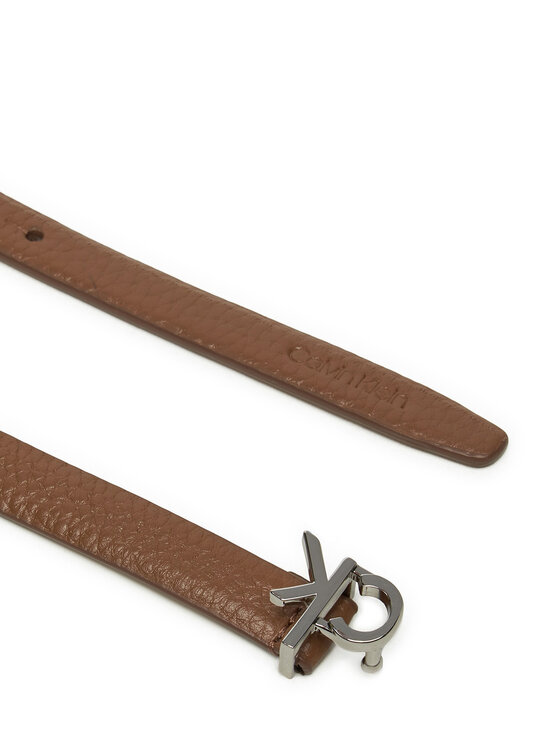 Calvin Klein Calvin Klein Ζώνη Γυναικεία Ck Thin Belt 1.5cm Pebble K60K612858 Καφέ