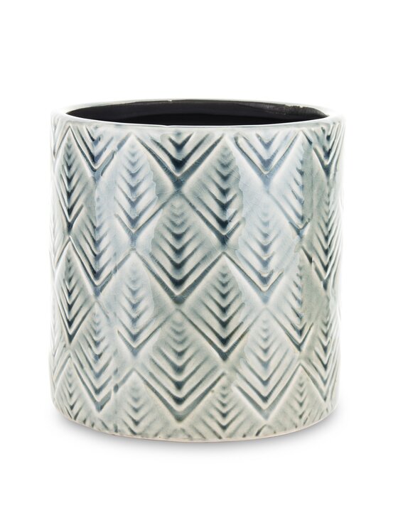 MIAhome MIAhome Kwietnik Osłonka ceramiczna 16x16x16 cm KORFOS Niebieski