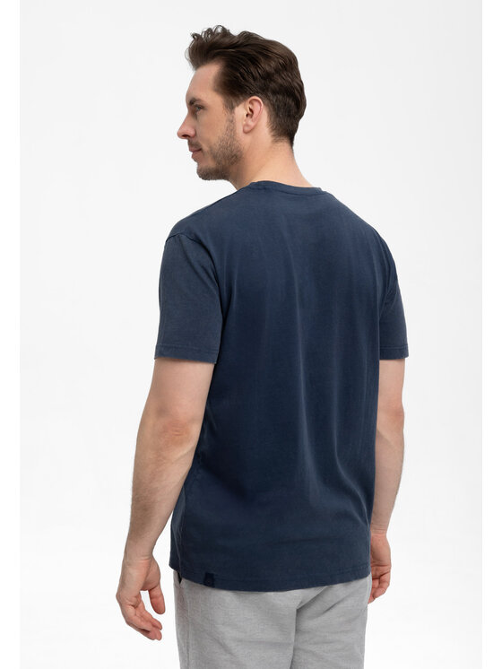 Volcano Volcano T-Shirt T-CID Granatowy Regular Fit
