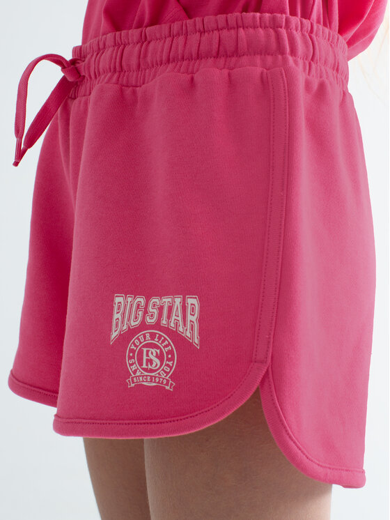 BIG STAR BIG STAR Szorty materiałowe SZORTENCJA Różowy Basic Fit